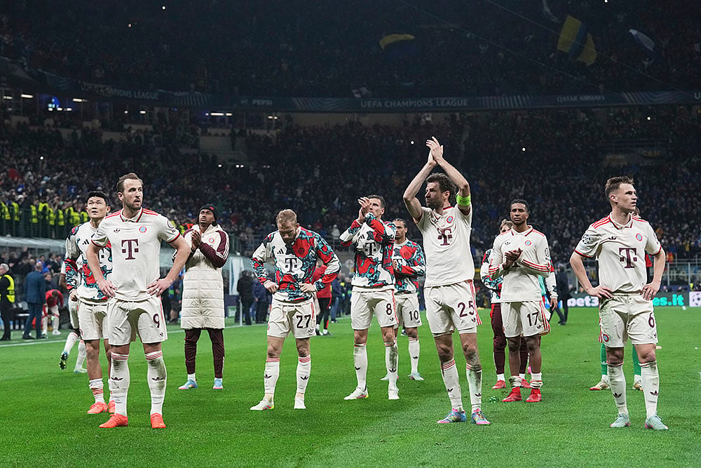 Champions League football quarterfinals 2024-25 Inter Milan vs Bayern Munich: 