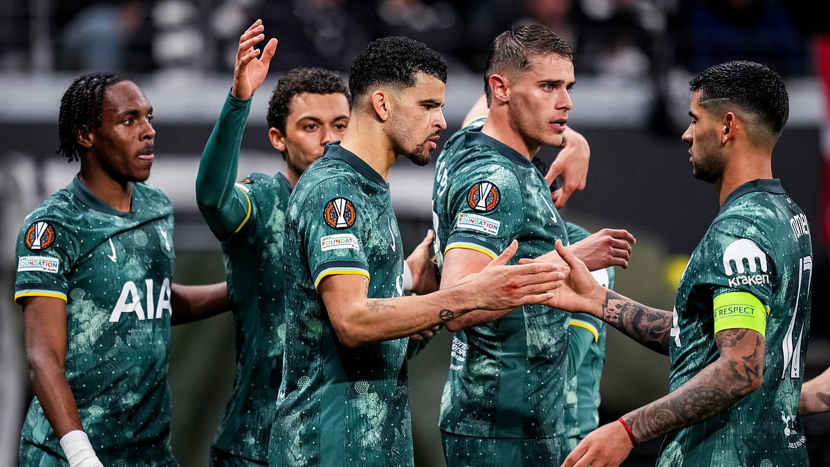 Dominic Solanke celebrates for Tottenham