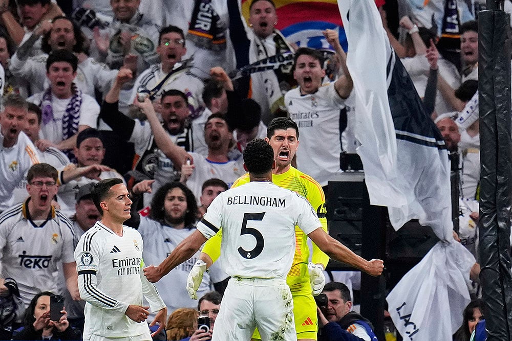 Champions League football quarterfinals 2024-25 Real Madrid vs Arsenal: Thibaut Courtois