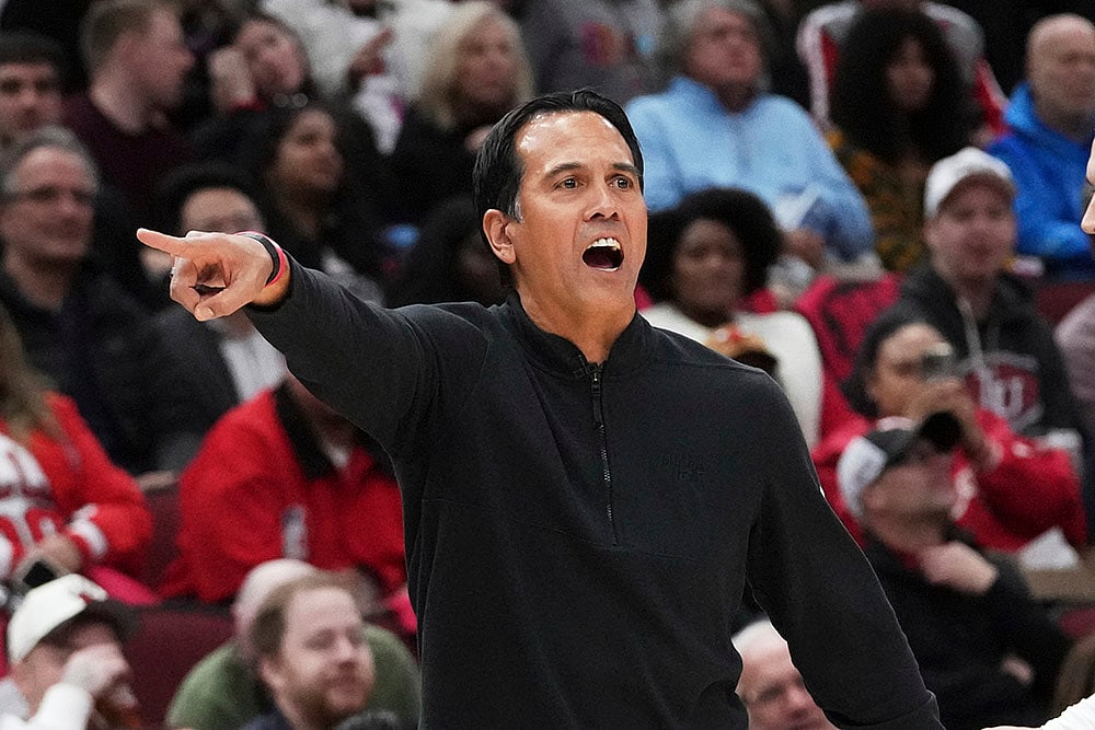 NBA basketball game Miami Heat vs Chicago Bulls: Erik Spoelstra