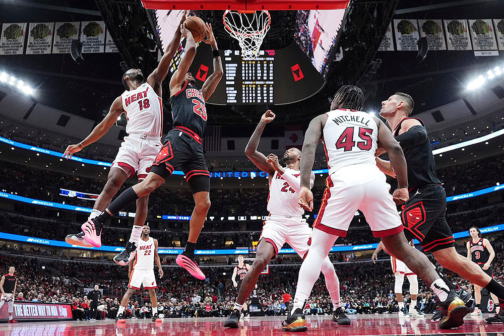 NBA basketball game Miami Heat vs Chicago Bulls: Dalen Terry