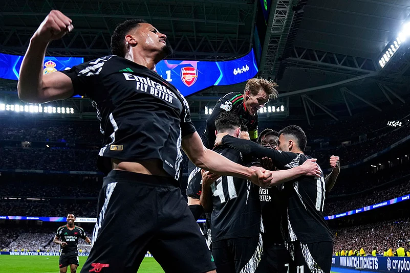 Champions League football quarterfinals 2024-25 Real Madrid vs Arsenal: Bukayo Saka