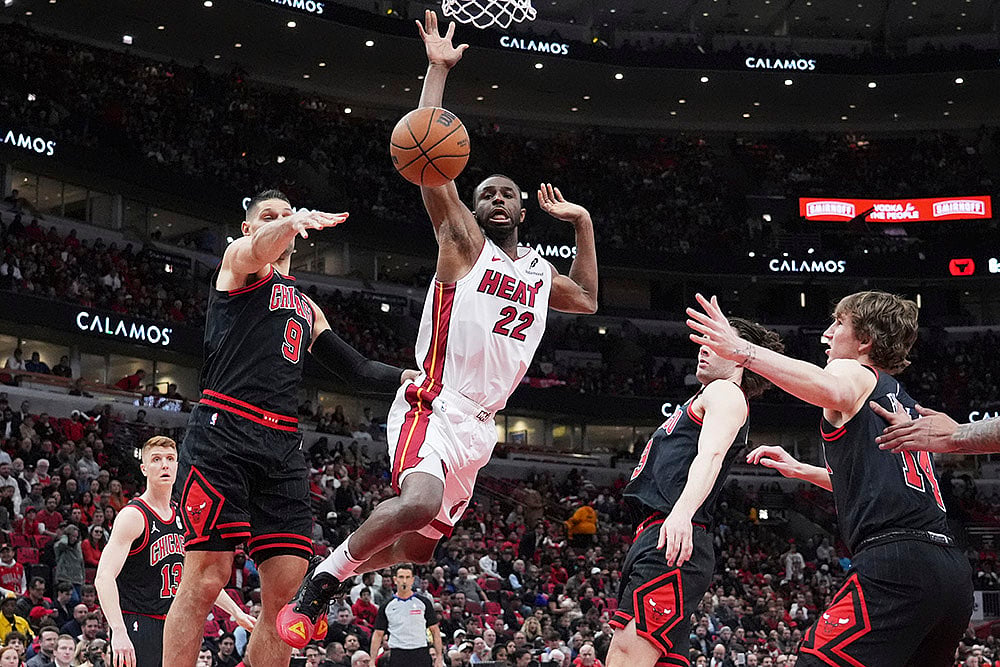 NBA basketball game Miami Heat vs Chicago Bulls: Andrew Wiggins 