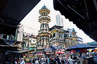 | Photo: Dinesh Parab : Caught in a Tussle: Minara Masjid at Mohammed Ali Road