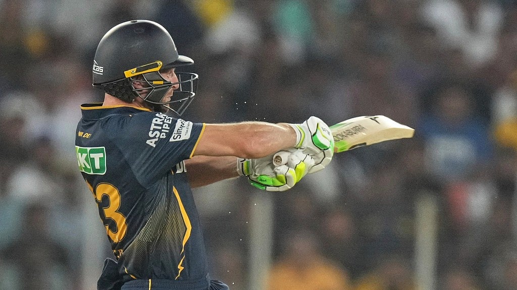 AP : Gujarat Titans' Jos Buttler plays a shot during the Indian Premier League match against Delhi Capitals.