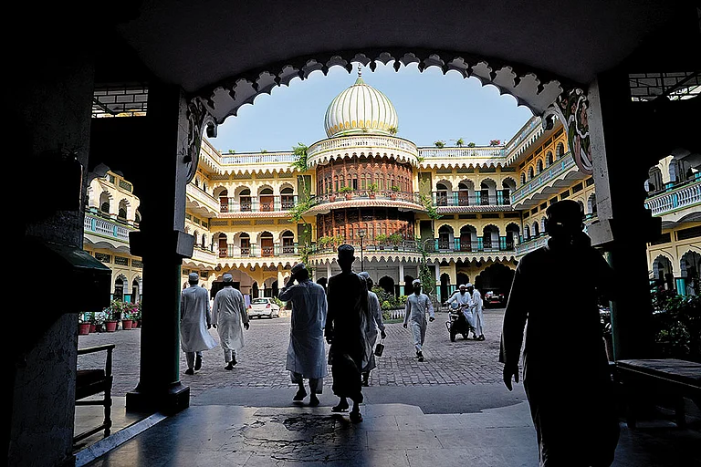 Charity Matters: Students at Madrasa Mazahir Uloom, an Islamic seminary in Saharanpur - | Photo: Tribhuvan Tiwari
