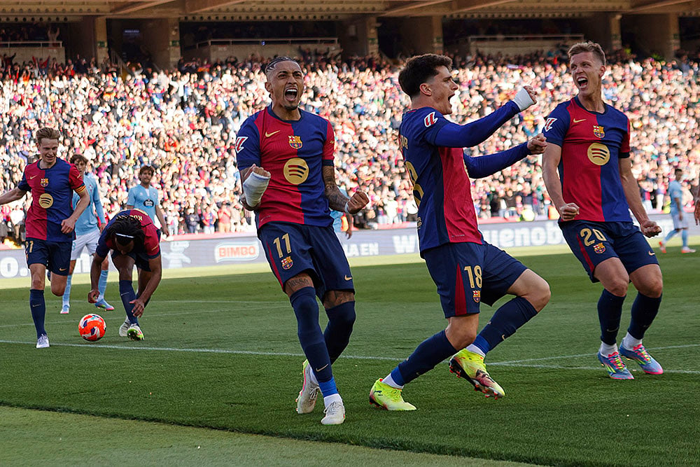 Spain soccer La Liga 2024-25 FC Barcelona vs Celta Vigo: Raphinha