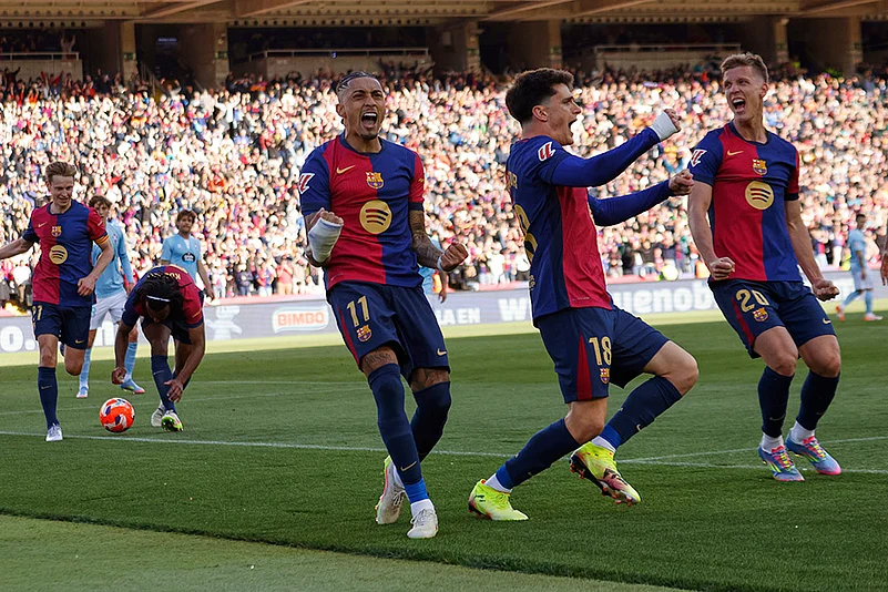 Spain soccer La Liga 2024-25 FC Barcelona vs Celta Vigo: Raphinha