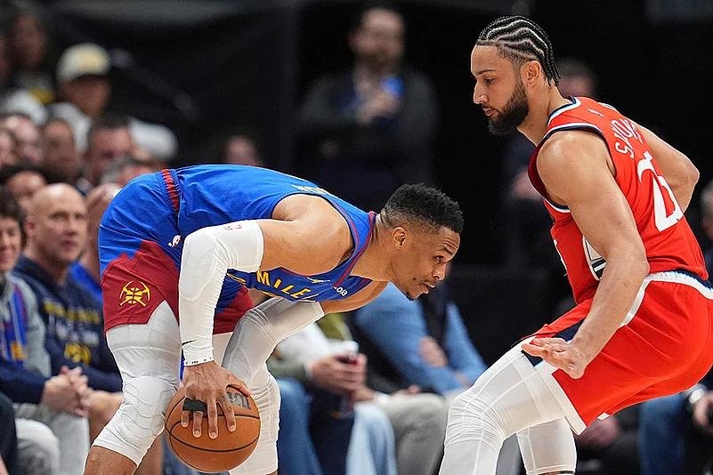 NBA basketball Denver Nuggets vs Los Angeles Clippers: Russell Westbrook