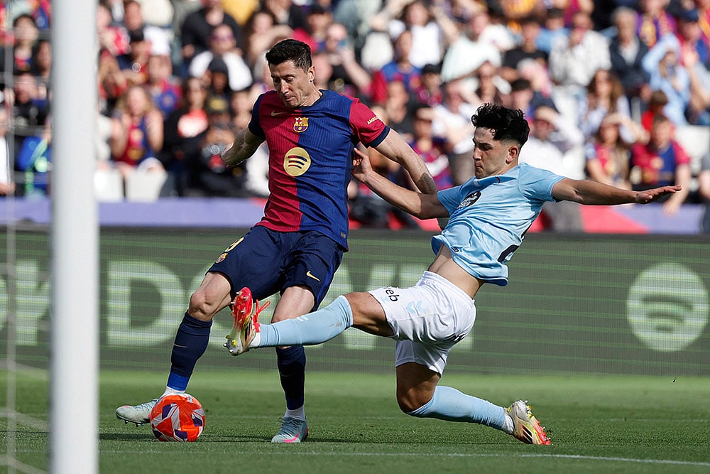Spain soccer La Liga 2024-25 FC Barcelona vs Celta Vigo: Yoel Lago