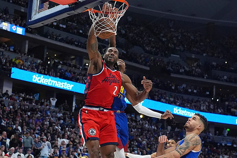 NBA basketball Denver Nuggets vs Los Angeles Clippers: Kawhi Leonard