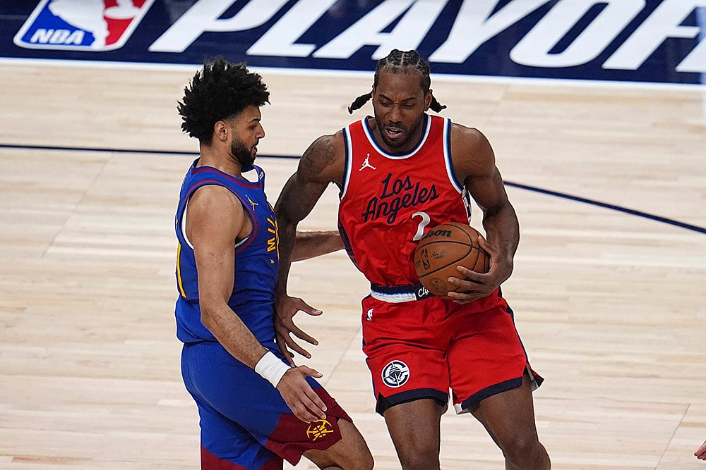 NBA basketball Denver Nuggets vs Los Angeles Clippers: Kawhi Leonard