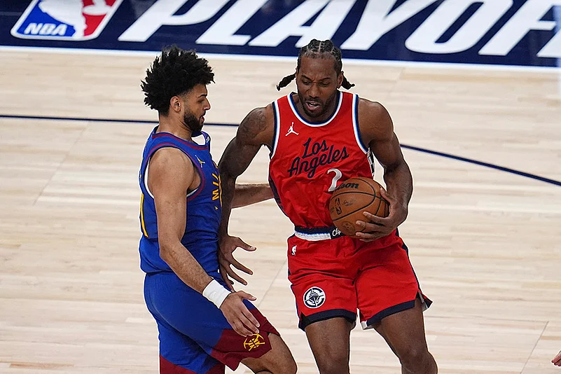 NBA basketball Denver Nuggets vs Los Angeles Clippers: Kawhi Leonard