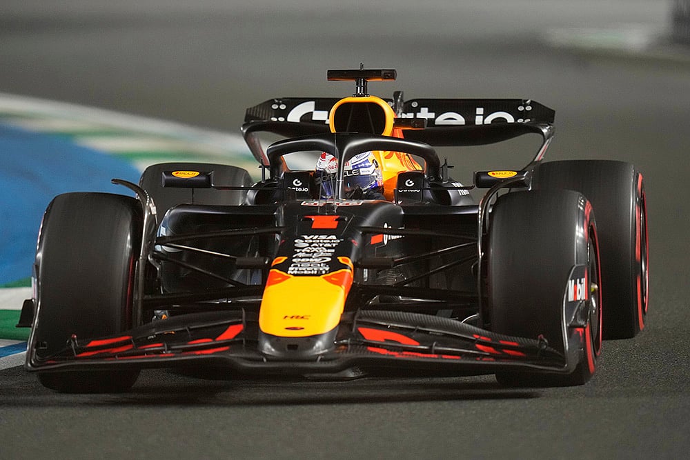 F1 Saudi Arabian Grand Prix qualifying session at the Jeddah Corniche Circuit: Max Verstappen