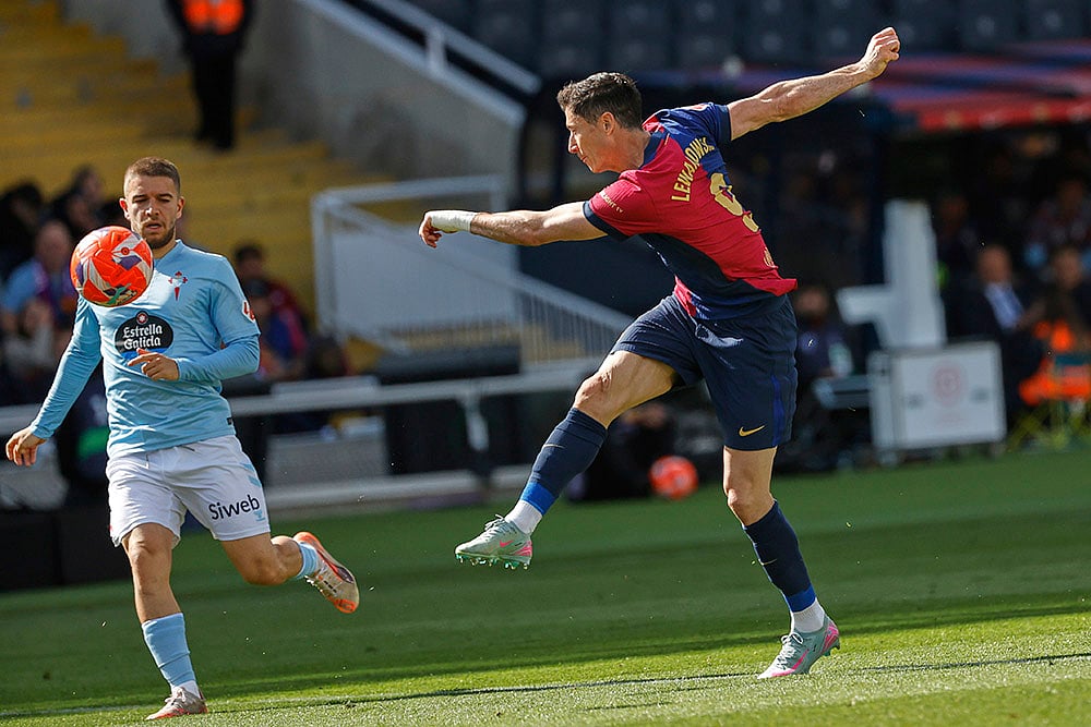 Spain soccer La Liga 2024-25 FC Barcelona vs Celta Vigo: Robert Lewandowski