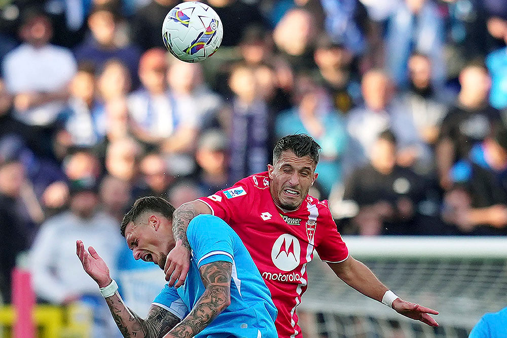 Italian soccer Serie A 2024-25 Monza vs Napoli: Rafa Marin