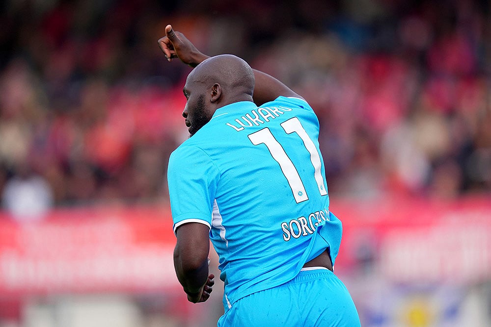 Italian soccer Serie A 2024-25 Monza vs Napoli: Romelu Lukaku