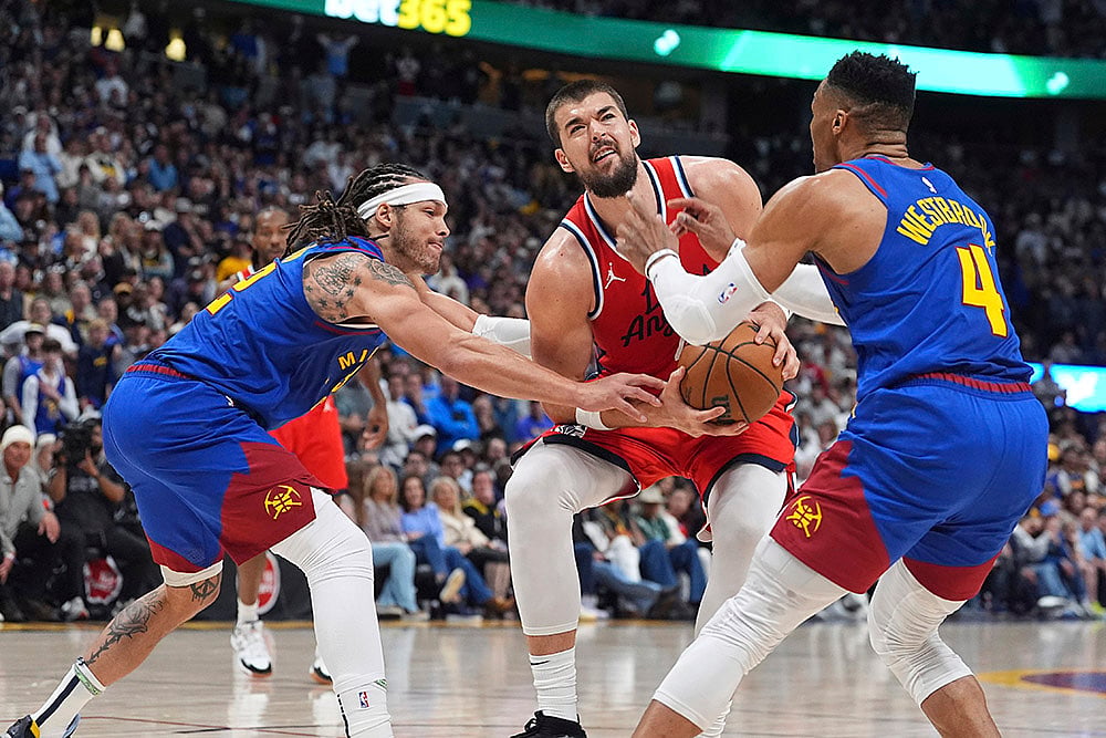 NBA basketball Denver Nuggets vs Los Angeles Clippers: Ivica Zubac