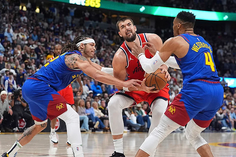 NBA basketball Denver Nuggets vs Los Angeles Clippers: Ivica Zubac