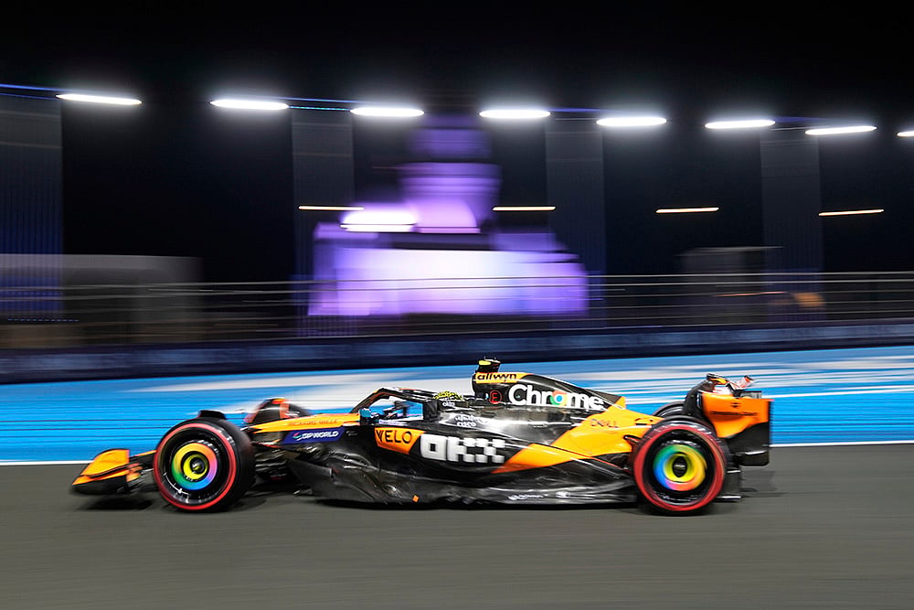 F1 Saudi Arabian Grand Prix qualifying session at the Jeddah Corniche Circuit: Lando Norris 