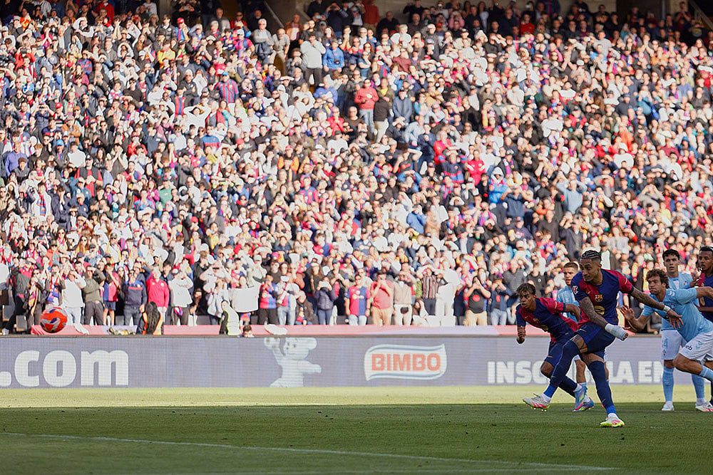 Spain soccer La Liga 2024-25 FC Barcelona vs Celta Vigo: Raphinha 