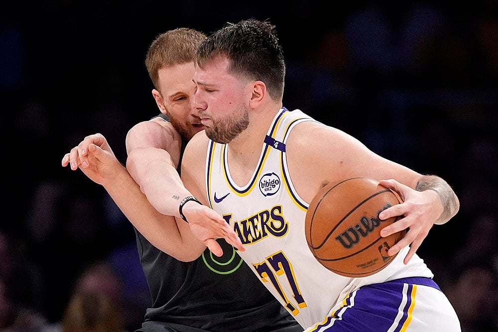 NBA basketball Minnesota Timberwolves vs Los Angeles Lakers: Luka Doncic