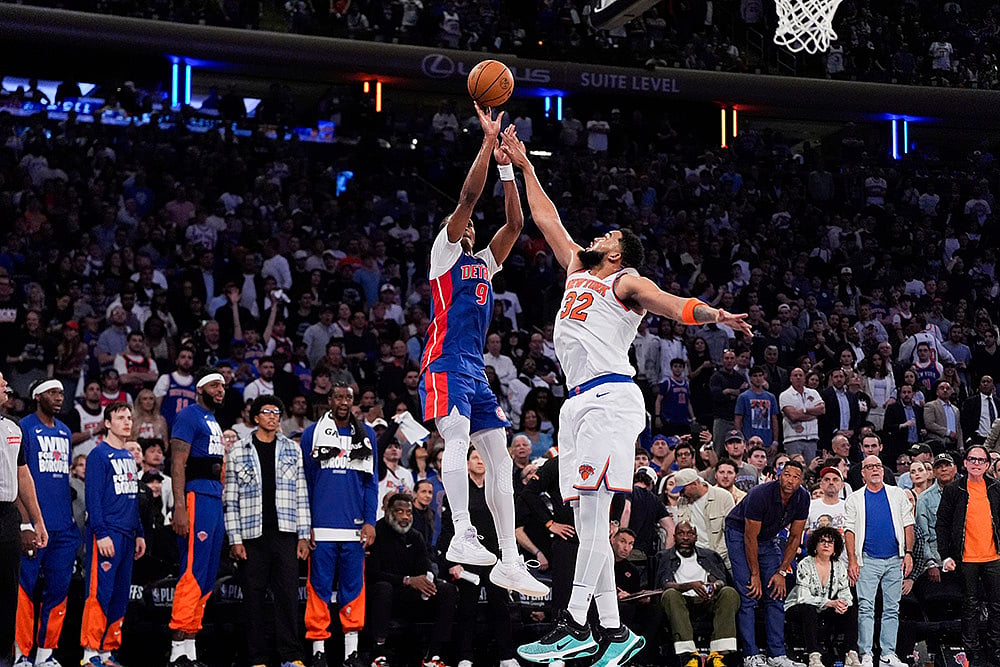 NBA basketball Detroit Pistons vs New York Knicks: Ausar Thompson