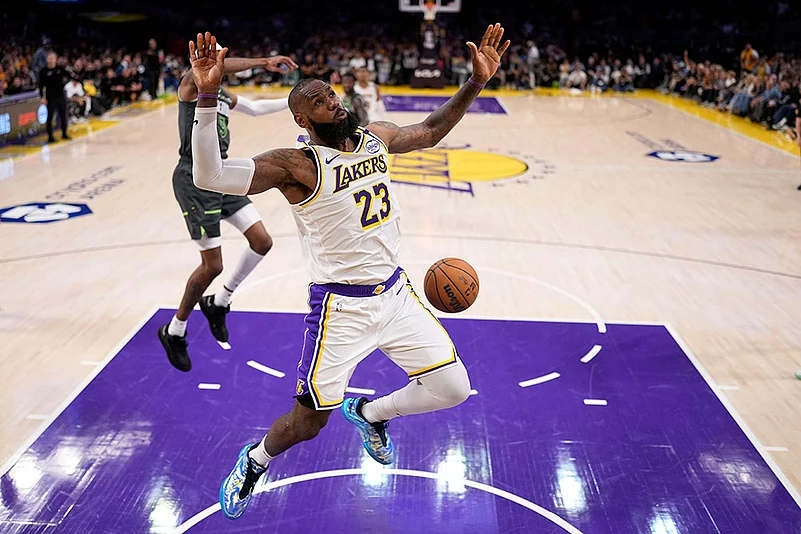 NBA basketball Minnesota Timberwolves vs Los Angeles Lakers: LeBron James