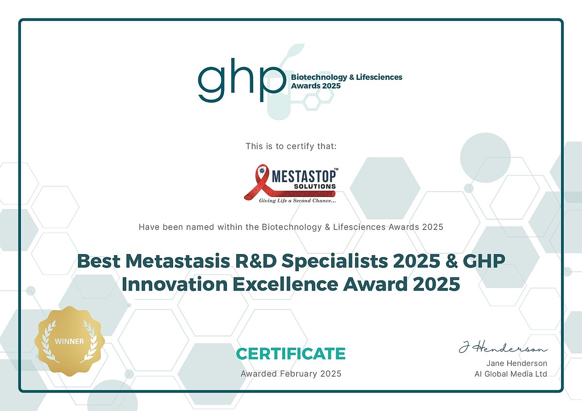 Global Recognition For India Based Startup Mestastop Solutions, Focused On Research In Cancer Metastasis