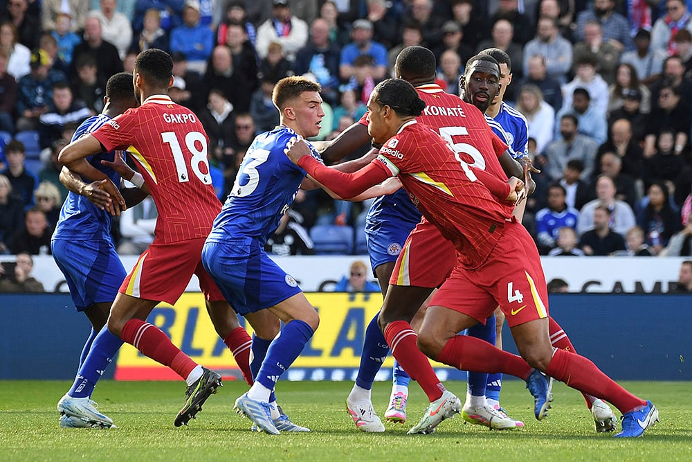 Britain Soccer Premier League 2024-25 Leicester City Vs Liverpool: Virgil van Dijk 