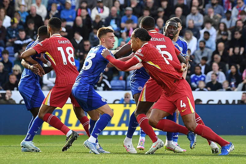 Britain Soccer Premier League 2024-25 Leicester City Vs Liverpool: Virgil van Dijk