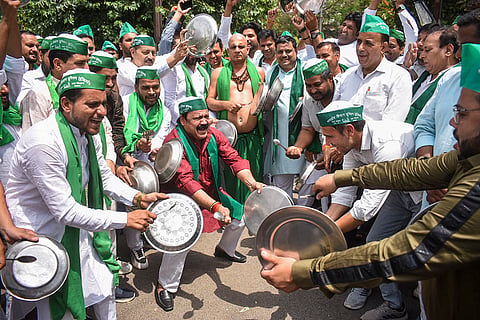 Farmers protest over inflation