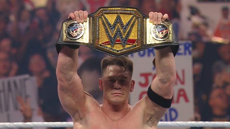 John Cena after winning title at WrestleMania 41