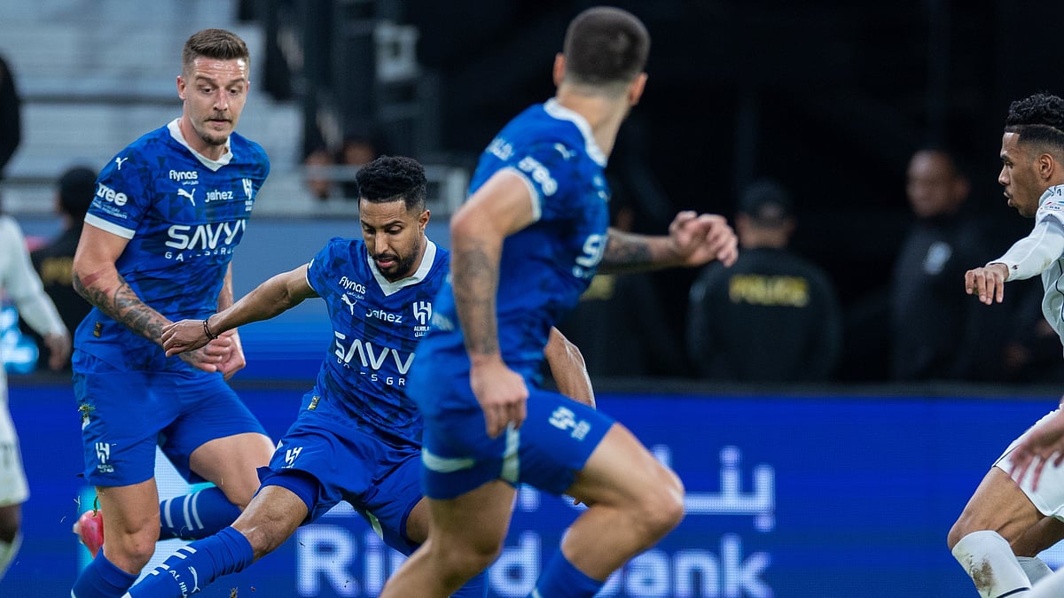 Photo: X/AlHilal Saudi Club : Action from the Saudi Pro League match between Al-Hilal and Al-Shabab