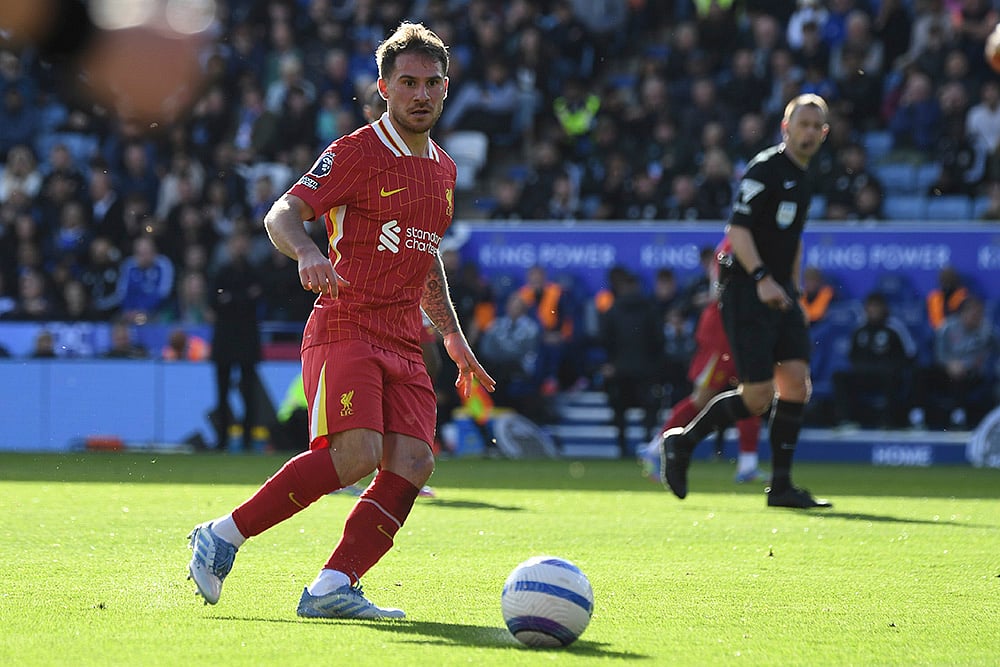 Britain Soccer Premier League 2024-25 Leicester City Vs Liverpool: Alexis Mac Allister
