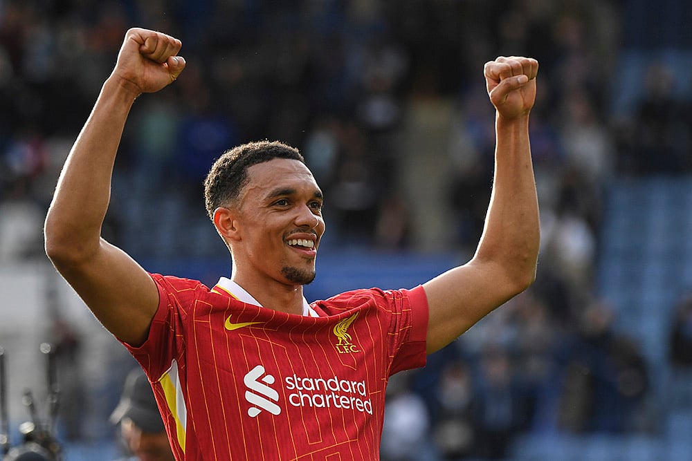 Britain Soccer Premier League 2024-25 Leicester City Vs Liverpool: Trent Alexander-Arnold 