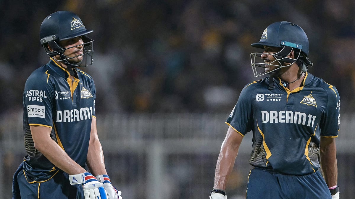 Gujarat Titans' Sai Sudharsan and Shubman Gill have both scored 500+ runs in IPL 2025. - File
