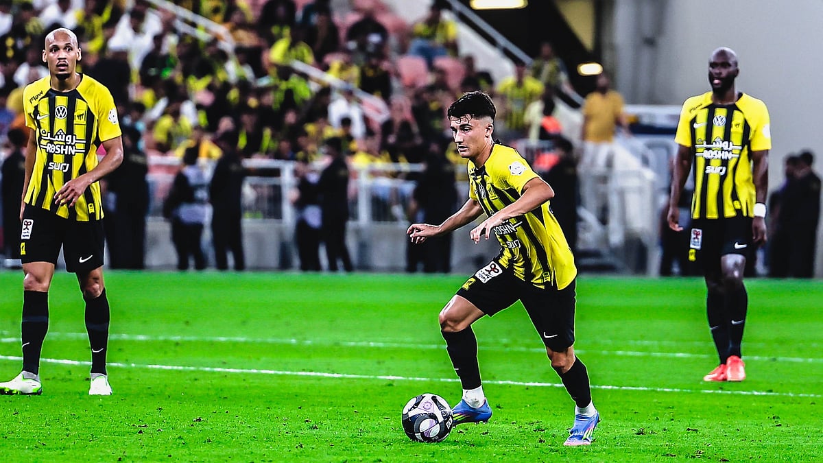Photo: X/Al-Ittihad Club : Al-Ittihad players in action ahead of their Saudi Pro League clash in Najran.