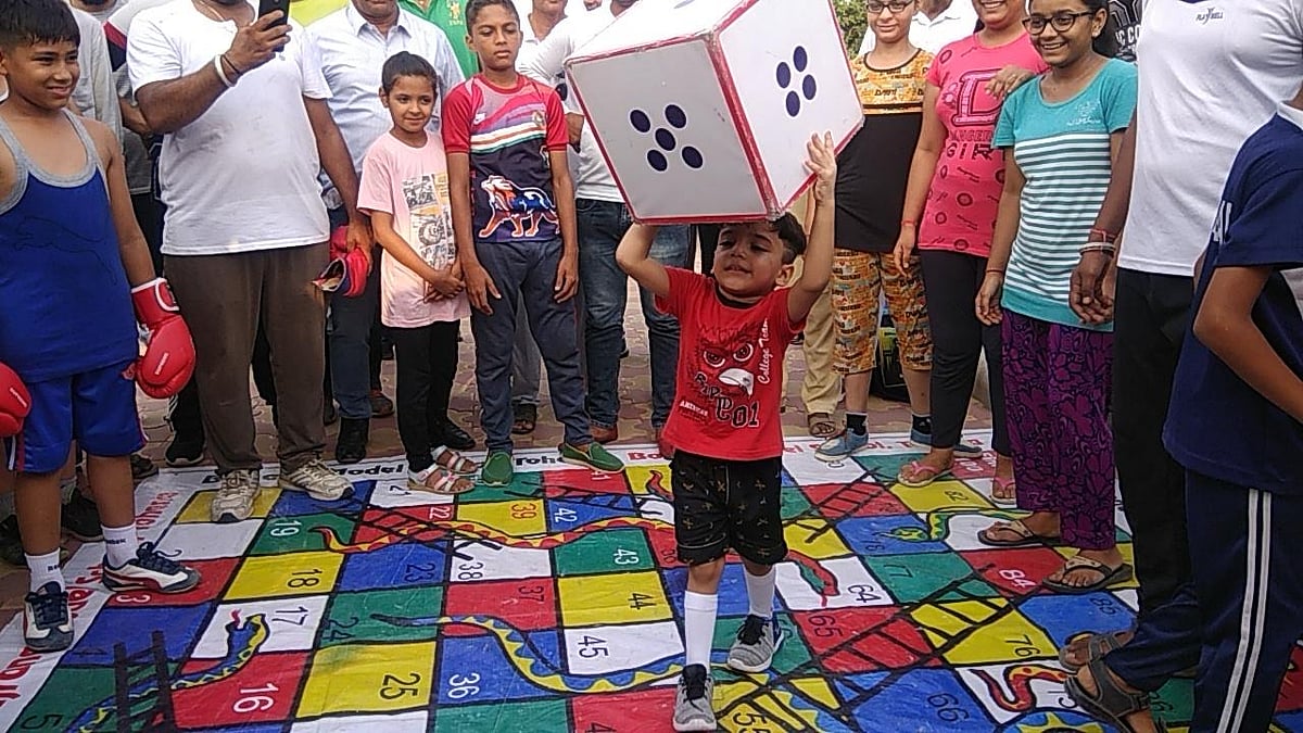 Children participating in sports event
