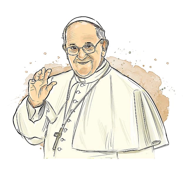 | Illustration by Saahil for Outlook India : Pope Francis