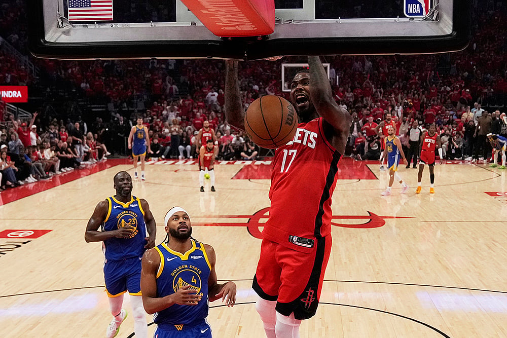 NBA Basketball Golden State Warriors vs Houston Rockets: Tari Eason