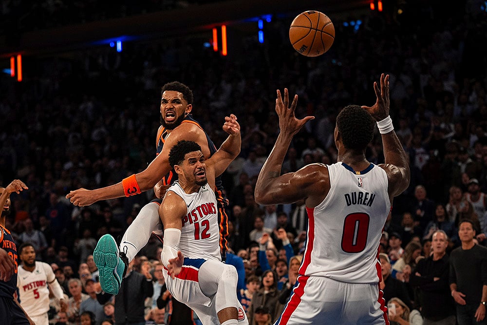NBA Basketball game 2024-25 New York Knicks vs Detroit Pistons: Karl-Anthony Towns