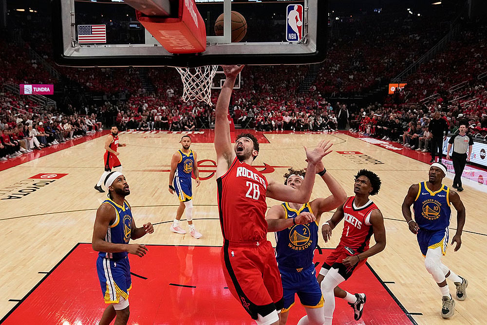 NBA Basketball Golden State Warriors vs Houston Rockets: Alperen Sengun