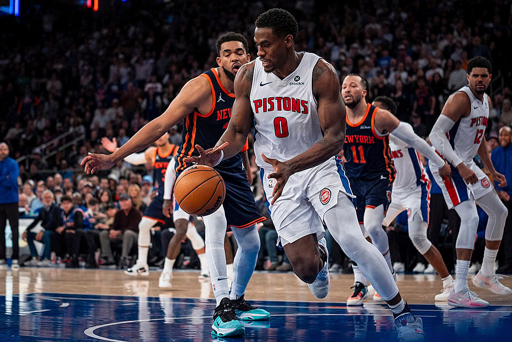 NBA Basketball game 2024-25 New York Knicks vs Detroit Pistons: Jalen Duren 
