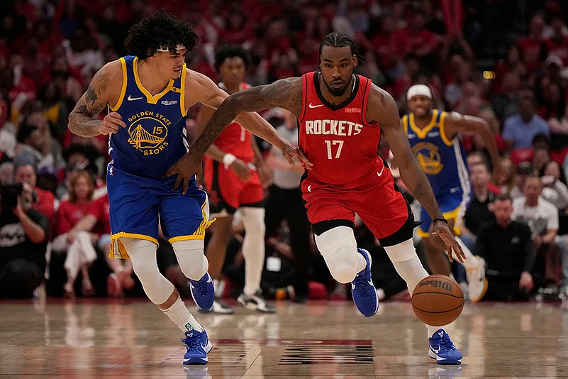 NBA Basketball Golden State Warriors vs Houston Rockets: Gui Santos