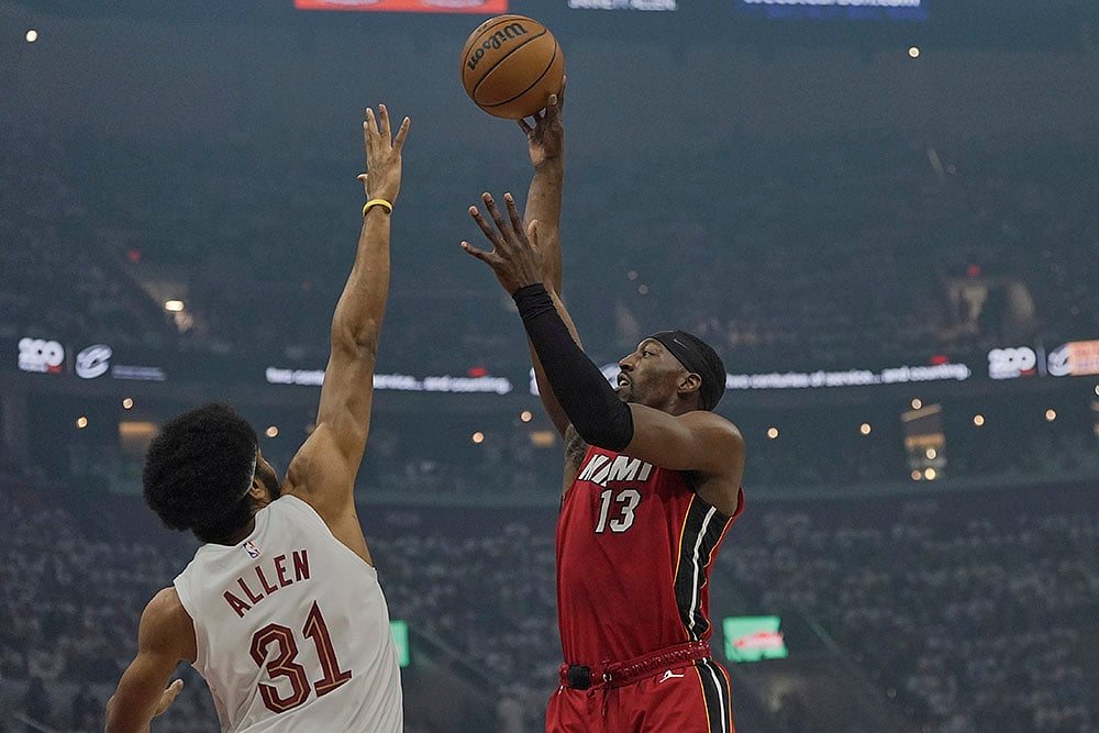 NBA Basketball Miami Heat vs Cleveland Cavaliers: Bam Adebayo