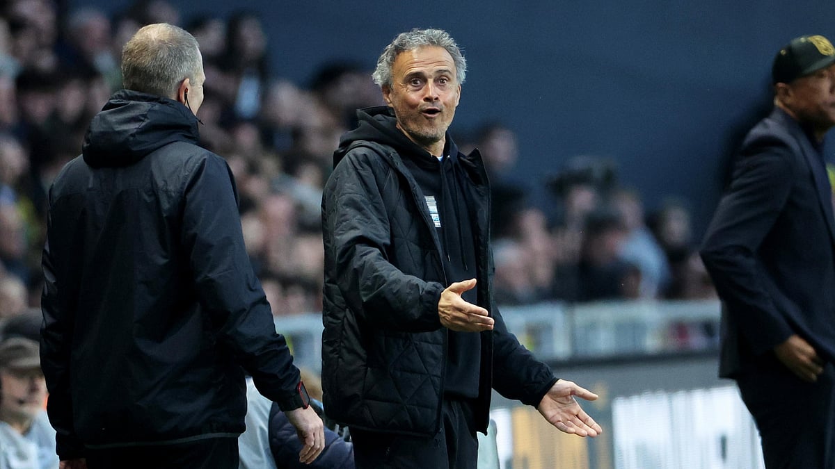 Luis Enrique during PSG's 1-1 draw at Nantes - null
