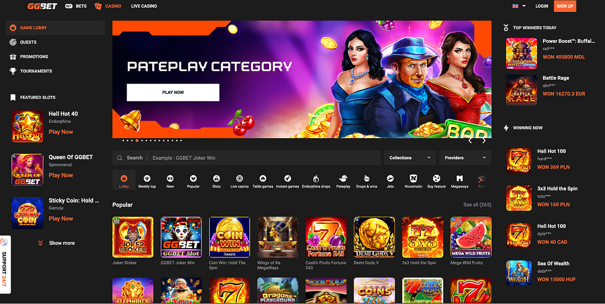 GGBet homepage