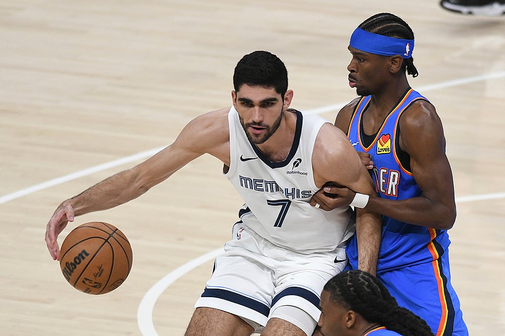 NBA Basketball game Memphis Grizzlies Vs Oklahoma City Thunder: Santi Aldama