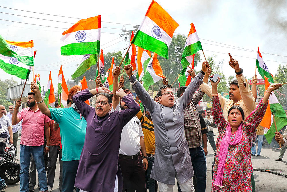 | Photo: PTI : Protest against Pahalgam terror attack